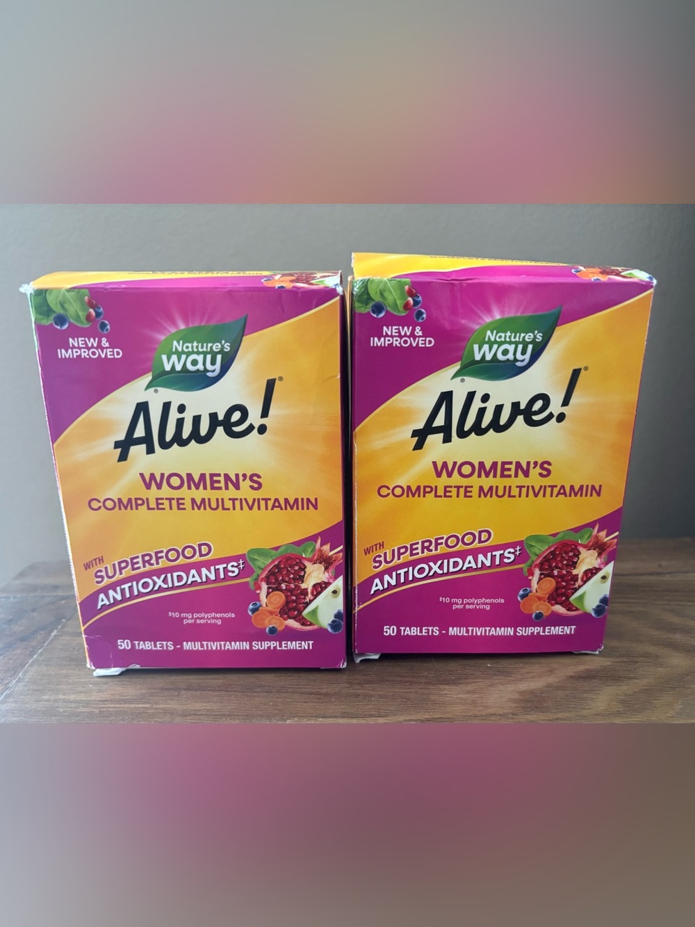 Alive! Women's Complete Multivitamin Superfoods Antioxidants 2 Boxes SET-